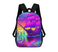 sinyumoney Pirate Ship Dreamscape Sac À Dos En Peluche À Motif Dessin Animé, Sac À Dos 3D Pour Enfants, Idée Cadeau D'anniversaire Pour Garçons Et Filles 17inch