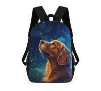sinyumoney Pixel Art Golden Retriever Sacs À Dos Pour Enfants, Cartables Imprimés En 3D, Sacs À Dos Pour Élèves Du Primaire Et Du Collège (garçons Et Filles) 17inch