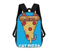 sinyumoney Pizza Cat Sac À Dos Scolaire Pour Enfants Imprimé En 3D, Idéal Pour Les Voyages Et Les Lectures, Pour Les Garçons Et Les Élèves Du Primaire 17inch
