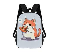 sinyumoney Pizza Loving Cat Sacs À Dos Pour Enfants, Cartables Imprimés En 3D, Sacs À Dos Pour Élèves Du Primaire Et Du Collège (garçons Et Filles) 17inch