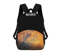 sinyumoney Planet Mars Space Sac À Dos Enfant Fille 3D, Sac D'école, Sac À Dos Pour Tout-petits, Sac À Dos Décontracté, Sac À Livres Tendance 17inch
