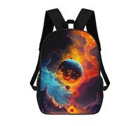 sinyumoney Planetary Convergence Fire Meets Ice Sac À Dos Enfant, Cartable, Sacs À Dos Scolaires Imprimés En 3D Pour Élèves Du Primaire Et Du Collège, Cadeau D'anniversaire Pour Adolescents 17inch