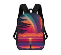 sinyumoney Planetary Sunset Serenity Sacs À Dos Pour Enfants, Cartables Imprimés En 3D, Sacs À Dos Pour Élèves Du Primaire Et Du Collège (garçons Et Filles) 17inch