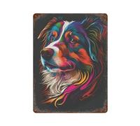 sinyumoney Plaque décorative en aluminium représentant mon Berger Australien, idéale comme cadeau pour femme ou pour décorer un bar ou une maison (15,7 x 11,8 pouces).