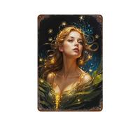 sinyumoney Plaque murale en métal « Perdu dans l'enchantement », décoration murale vintage pour intérieur/extérieur, style ferme, 30 x 20 cm