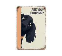 sinyumoney Plaques métalliques vintage représentant un cocker spaniel qui regarde par-dessus l'épaule, décoration murale, style masculin, 30 x 20 cm