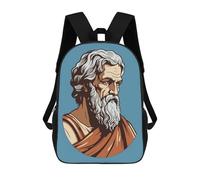 sinyumoney Plato Greek Philosopher Sac À Dos Scolaire Imprimé En 3D Pour Garçons Et Filles, Sac À Dos Pour Enfants, Sac De Voyage 17inch