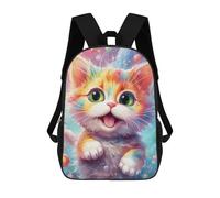 sinyumoney Playing Little Cat Sacs À Dos Tendance Imprimés En 3D 17inch Sac D'école Décontracté Pour Enfants, Garçons, Élèves Du Primaire Et Du Collège