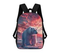 sinyumoney Polar Bear Arctic Sunset Sac À Dos Pour Enfants, Impression 3D, Sac D'école Pour Garçons Et Filles, Sac À Dos Tendance Et Décontracté Pour Écoliers 17inch