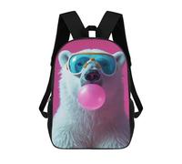 sinyumoney Polar Bear Bubblegum Sac À Dos Scolaire Pour Enfants, Imprimé En 3D, Tendance Et Décontracté, Pour Garçons, Élèves Du Primaire Et Du Collège 17inch