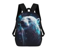 sinyumoney Polar Bear Ice Bear Art Sacs À Dos Pour Enfants, Cartables 3D Personnalisés Pour Garçons Et Filles, Grands Sacs À Dos Scolaires Décontractés 17inch