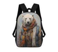 sinyumoney Polar Bear in Winter Drip Sac À Dos Enfant, Cartable Imprimé En 3D Pour Garçons Et Adolescents 17inch