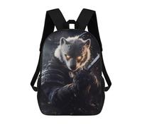sinyumoney Polar Bear Warrior Samurai Animal Sac À Dos Scolaire Pour Enfants, Imprimé En 3D, Pour Garçons, Élèves Du Primaire Et Du Collège 17inch