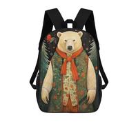 sinyumoney Polar Bear Xmas Sacs À Dos Pour Enfants, Cartables Imprimés En 3D, Sacs À Dos Pour Élèves Du Primaire Et Du Collège (garçons Et Filles) 17inch