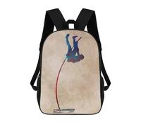 sinyumoney Pole Vault Sport Art Sacs À Dos Imprimés En 3D Pour Enfants, Sacs D'école Tendance Pour Garçons, Sacs De Voyage, Sacs Scolaires Pour Élèves Du Primaire 17inch