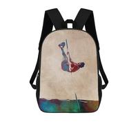 sinyumoney Pole Vault Watercolor Art Sac À Dos Scolaire Enfant Tendance Et Décontracté, Sac À Dos Imprimé En 3D Pour Garçon, Grand Sac À Dos 17inch