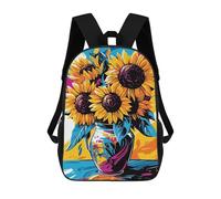 sinyumoney Pop Art Vision of Sunflowers Sacs À Dos Scolaires Pour Enfants, Sac D'école Imprimé En 3D Pour Garçons, Élèves Du Primaire Et Du Collège 17inch