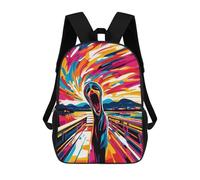 sinyumoney Pop Art Vision of The Scream Sacs À Dos Pour Enfants, Sac À Dos Scolaire, Sac À Dos Imprimé En 3D Pour Enfants, Sac À Dos De Voyage, Sac À Livres, Sac D'école Pour Enfants 17inch