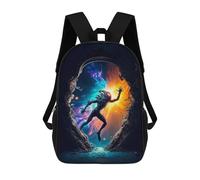 sinyumoney Portal to Another Dimension Sac À Dos Enfant, Cartable Imprimé En 3D Pour Garçons Et Adolescents 17inch