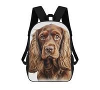 sinyumoney Portrait of A Brown Cocker Spaniel Sac À Dos Enfant, Cartable Imprimé En 3D Pour Garçons Et Adolescents 17inch