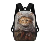 sinyumoney Portrait of An Orange Cat Sacs À Dos Pour Enfants, Sac D'école Imprimé En 3D, Cartable Pour Enfants, Sac De Voyage, Sac À Dos Garçon Fille, Sac D'école Pour Enfants 17inch