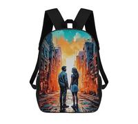 sinyumoney Post-Apocalyptic Couple Sacs À Dos Scolaires Pour Enfants, Sac D'école Imprimé En 3D Pour Garçons, Élèves Du Primaire Et Du Collège 17inch