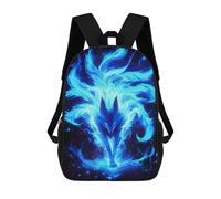 sinyumoney Power Kitsune Fox Sacs À Dos Imprimés En 3D 17inch Sac À Dos Scolaire Pour Enfants, Sac À Dos Décontracté Pour La Journée, Sac De Voyage Décontracté Pour Les Élèves Du Collège