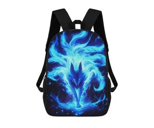 sinyumoney Power Kitsune Fox Sacs À Dos Imprimés En 3D 17inch Sac À Dos Scolaire Pour Enfants, Sac À Dos Décontracté Pour La Journée, Sac De Voyage Décontracté Pour Les Élèves Du Collège
