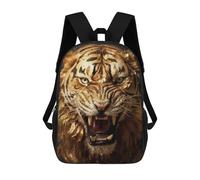 sinyumoney Powerful Gold Tiger Sac À Dos Enfant, Sac D'école, Sac À Dos Imprimé 3D Avec Motif De Dessin Animé, Grande Capacité, Pour Garçons Et Filles 17inch