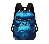 sinyumoney Powerful Gorilla Pixel Art Sac À Dos Scolaire Pour Enfants Imprimé En 3D, Idéal Pour Les Voyages Et Les Lectures, Pour Les Garçons Et Les Élèves Du Primaire 17inch