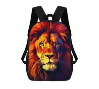 sinyumoney Powerful Lion Pixel Art Sac À Dos, Cartable Imprimé En 3D, Sac À Goûter, Sac À Dos De Voyage, Sac À Dos Entre Amis, Sac À Dos Scolaire Pour Filles Et Garçons 17inch