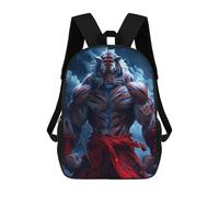 sinyumoney Powerful Tiger Warrior Artwork 17inch Sacs À Dos Scolaires Imprimés En 3D - Sacs À Dos Tendance Pour Garçons Du Primaire Et Du Collège