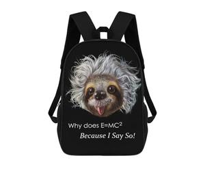 sinyumoney Professor Sloth Sacs À Dos Pour Enfants 17inch Sac À Dos Scolaire, Sac Imprimé En 3D, Cartable Pour Enfants, Sac De Voyage, Sac À Dos Garçon Fille, Sac D'école Pour Enfants