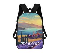 sinyumoney Provence France Sacs À Dos Scolaires Pour Enfants, Sac D'école Imprimé En 3D Pour Garçons, Élèves Du Primaire Et Du Collège 17inch