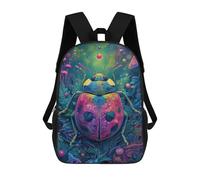 sinyumoney Psychedelic Beetle Artwork Sac À Dos Scolaire Pour Enfants, 43 Cm (17 Pouces), Imprimé En 3D, Pour Garçons, Élèves Du Primaire Et Du Collège