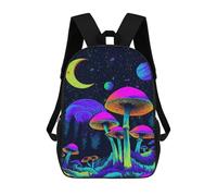 sinyumoney Psychedelic Mushroom Forest-1 Sac À Dos Imprimé 3D Pour Enfants, Sac À Dos Léger Pour Écoliers Et Écoliers, Sac À Goûter Pour La Crèche 17inch