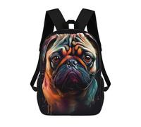 sinyumoney Pug Dog Drawn Sacs À Dos Pour Enfants, Cartables Imprimés En 3D, Sacs À Dos Pour Élèves Du Primaire Et Du Collège (garçons Et Filles) 17inch