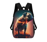 sinyumoney Pug Dog Sac À Dos Scolaire Imprimé En 3D Pour Garçons Et Filles, Sac À Dos Pour Ordinateur Portable Pour Enfants/étudiants/adultes 17inch