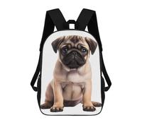 sinyumoney Pug Sacs À Dos Pour Enfants 17inch Sac À Dos Scolaire, Sac D'école Imprimé En 3D Pour Garçons, Élèves Du Primaire Et Du Collège