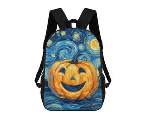 sinyumoney Pumpkin Jack O Lantern Starry Night 17inch Sacs À Dos Scolaires Imprimés En 3D - Sacs À Dos Tendance Pour Garçons Du Primaire Et Du Collège