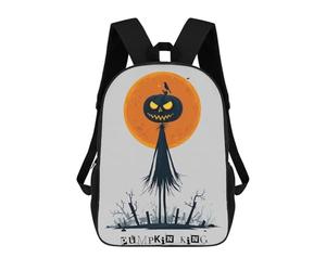 sinyumoney Pumpkin King - Spooky Halloween Art Sac À Dos Enfant, Cartable Imprimé En 3D Pour Garçons Et Adolescents 17inch