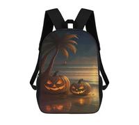 sinyumoney Pumpkins on Tropical Beach Sacs À Dos Imprimés En 3D Pour Enfants, Sacs D'école Tendance Pour Garçons, Élèves Du Primaire Et Du Collège 17inch