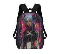 sinyumoney Punk Girl No8 Sacs À Dos Scolaires Pour Enfants, Sac D'école Imprimé En 3D Pour Garçons, Élèves Du Primaire Et Du Collège 17inch