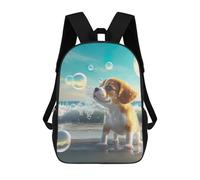 sinyumoney Puppy Dreamscape Sac À Dos Scolaire Pour Filles Et Garçons, Grande Capacité, Léger, Pour Enfants Et Étudiants 17inch
