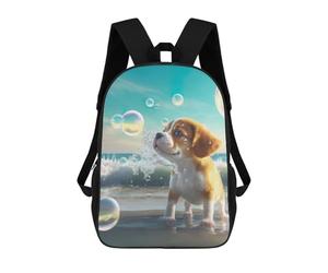sinyumoney Puppy Dreamscape Sac À Dos Scolaire Pour Filles Et Garçons, Grande Capacité, Léger, Pour Enfants Et Étudiants 17inch
