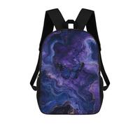 sinyumoney Purple Butterfly Art Print Sac À Dos Scolaire Imprimé En 3D Pour Enfants, Sac À Dos De Voyage Tendance Et Décontracté Pour Écoliers 17inch