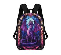 sinyumoney Purple Drakonar Dragon Sac À Dos Enfant, Cartable Imprimé En 3D Pour Garçons Et Adolescents 17inch