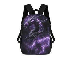 sinyumoney Purple Lightning Dragon Sacs À Dos Pour Enfants, Cartables Imprimés En 3D, Sacs À Dos Pour Élèves Du Primaire Et Du Collège (garçons Et Filles) 17inch