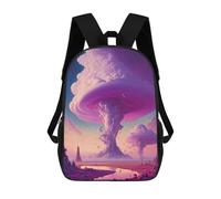 sinyumoney Purple Mushroom Cloud Landscape Sacs À Dos Imprimés En 3D Pour Enfants, Sacs D'école Tendance Pour Garçons, Sacs De Voyage, Sacs Scolaires Pour Élèves Du Primaire 17inch
