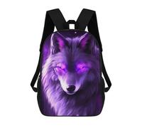 sinyumoney Purple Wolf Fantasy Art Print-1 Sacs À Dos Tendance Imprimés En 3D 17inch Sac D'école Décontracté Pour Enfants, Garçons, Élèves Du Primaire Et Du Collège